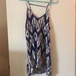 Blue and white dress